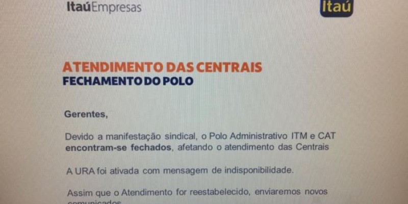Itaú: Protestos afetam centrais de atendimento