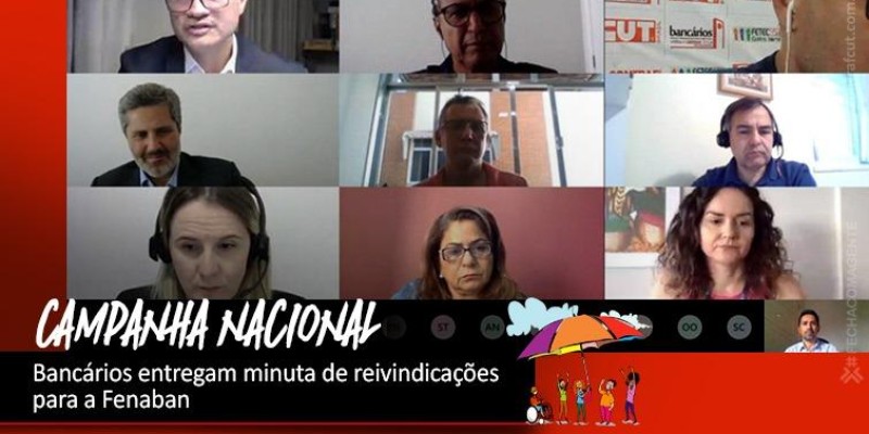 Bancários entregam minuta de reivindicações para a Fenaban