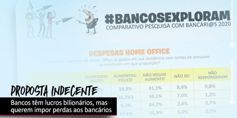 Dados comprovam a indecência da proposta dos bancos