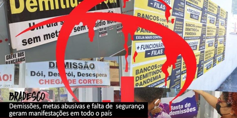 Bancários protestam contra demissões no Bradesco