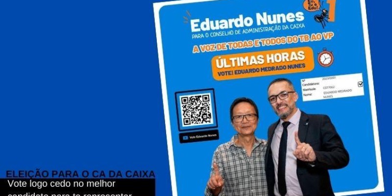 Hoje é o dia para você votar no Edu!