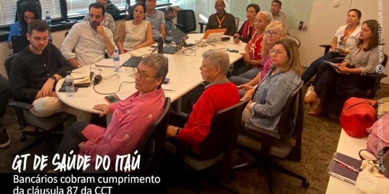 GT de Saúde do Itaú negocia acompanhamento de metas