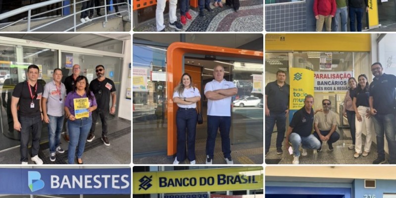 Sindicatos paralisam atividades nas agências bancárias