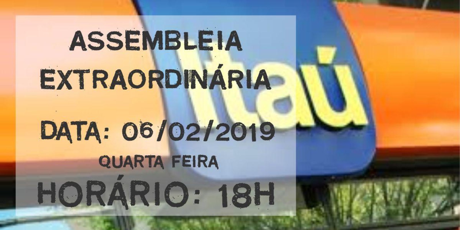 Assembleia Geral Extraordinária - CCV Itaú Unibanco