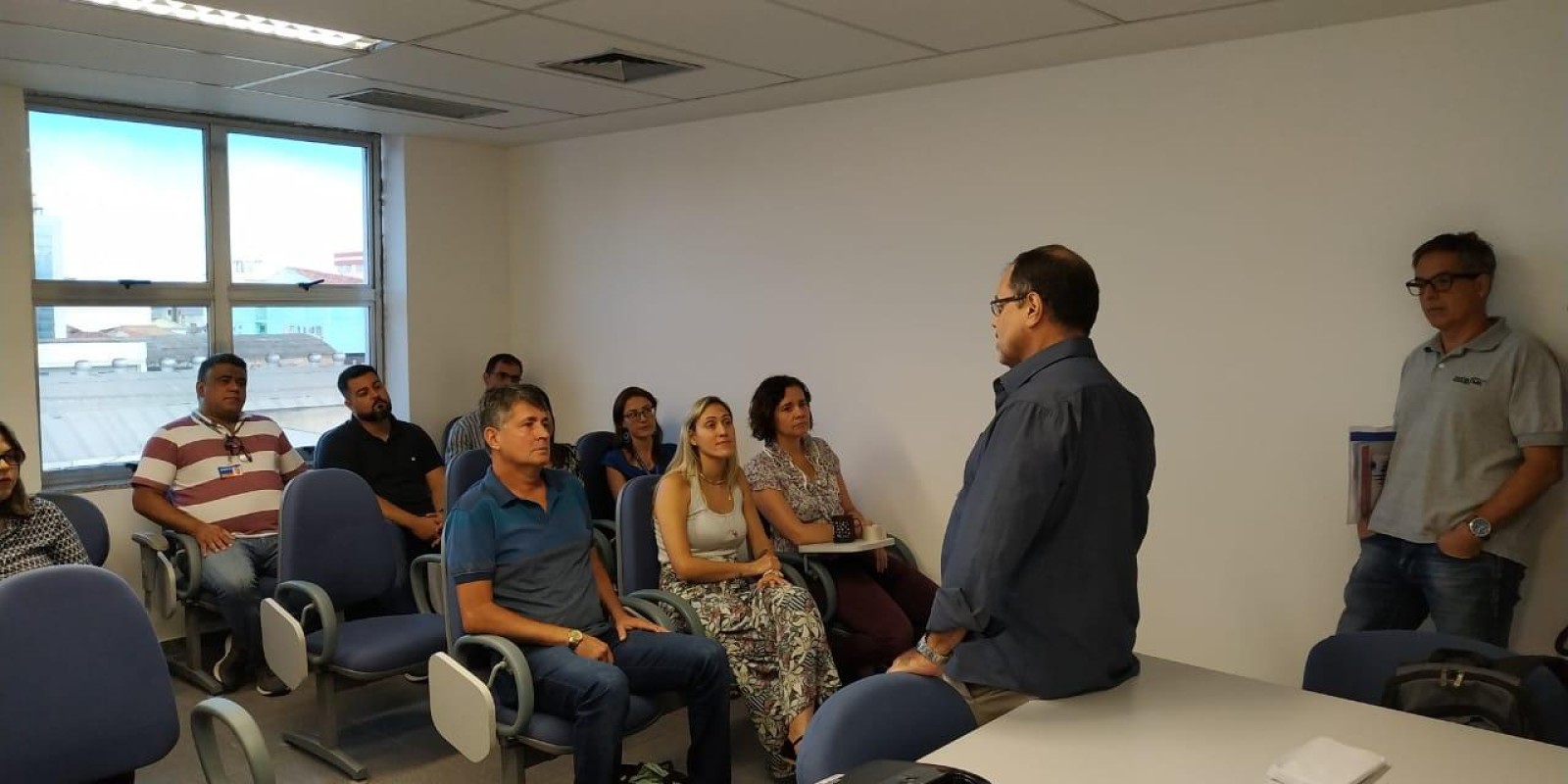 Reunião com os funcionários da Caixa