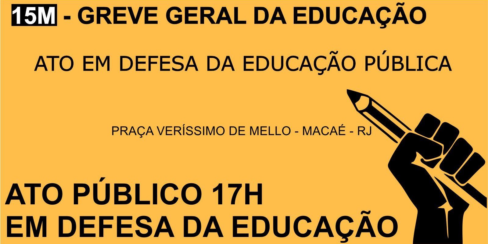Bancários de Macaé apoiam Greve geral da educação