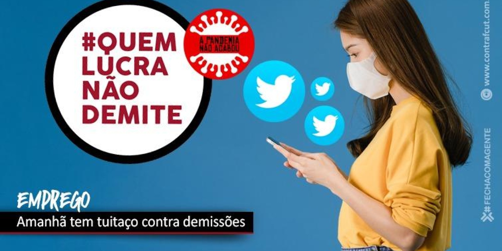 Amanhã tem tuitaço contra as demissões