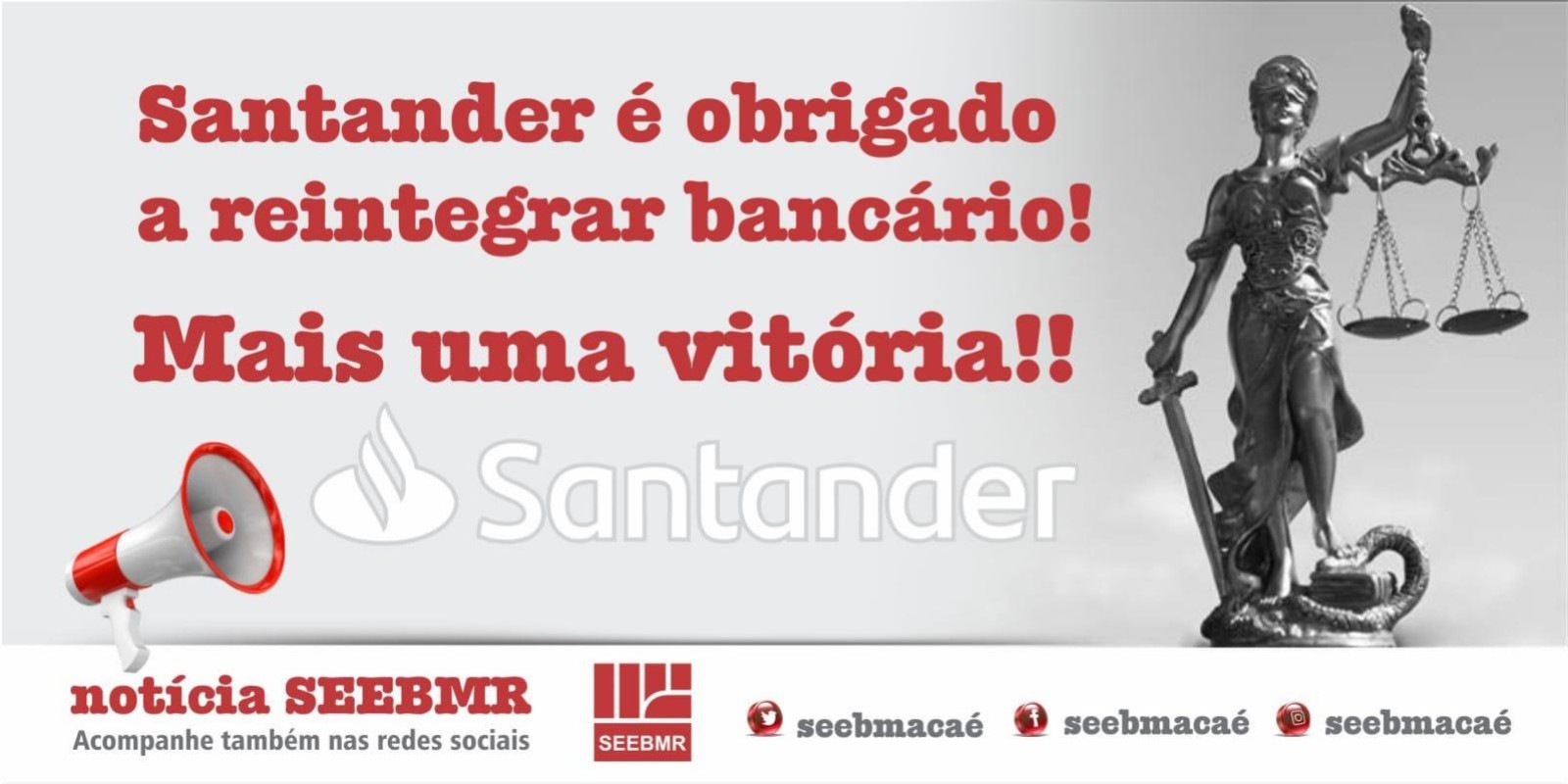 Sindicato consegue mais uma reintegração no Santander