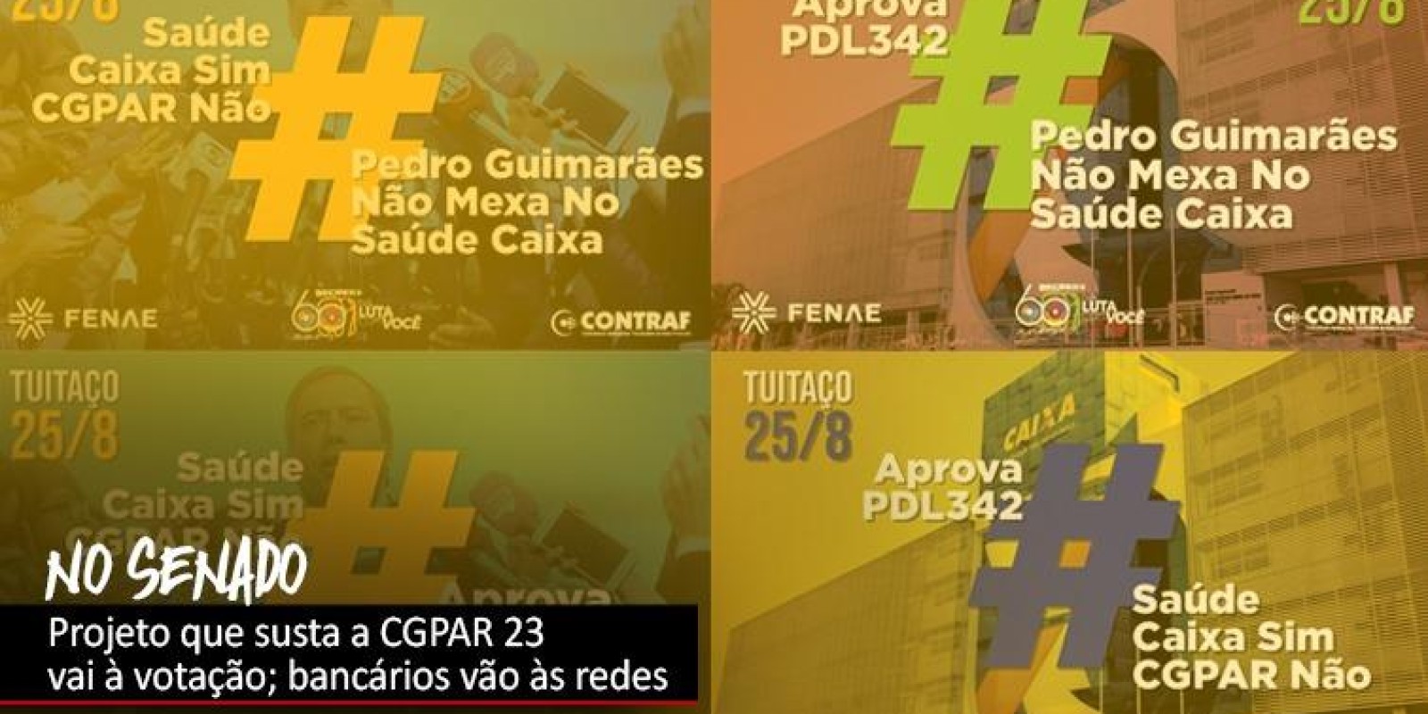 Bancários vão às redes pedir a aprovação do PDL 342