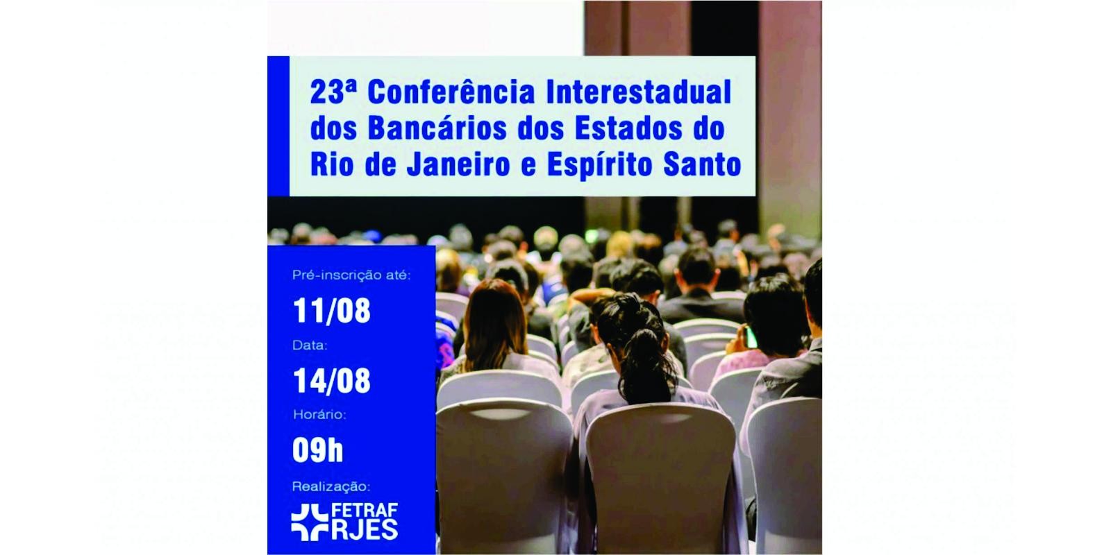 Fetraf RJ/ES realiza sua 23ª Conferência no sábado (14)