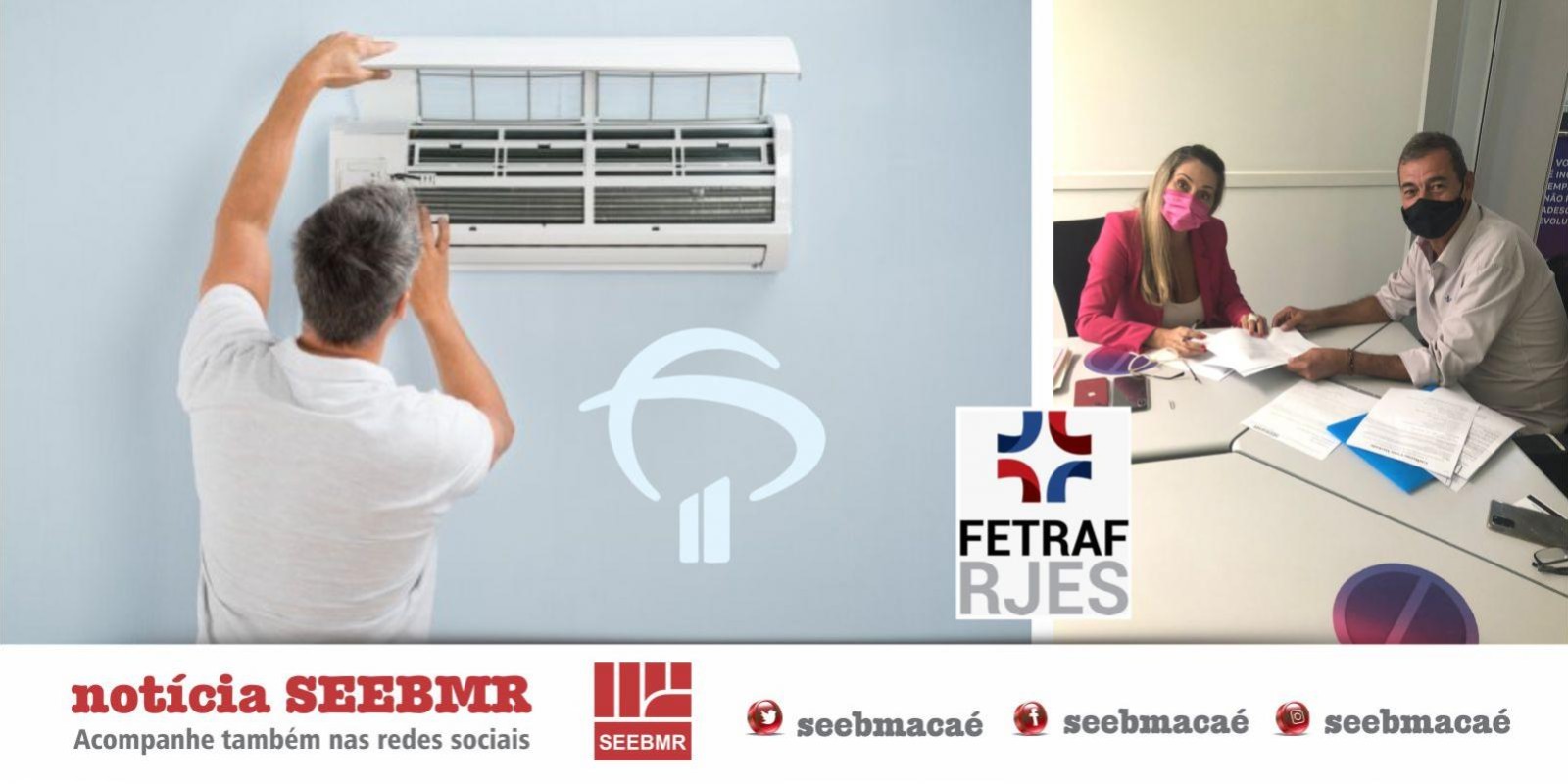 Sindicato consegue a substituição do Ar Condicionado na agência dos Cavaleiros do Bradesco