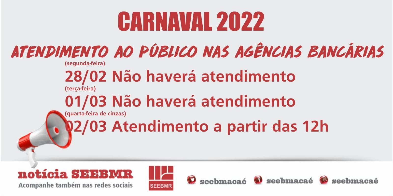 Feriado de Carnaval 2022