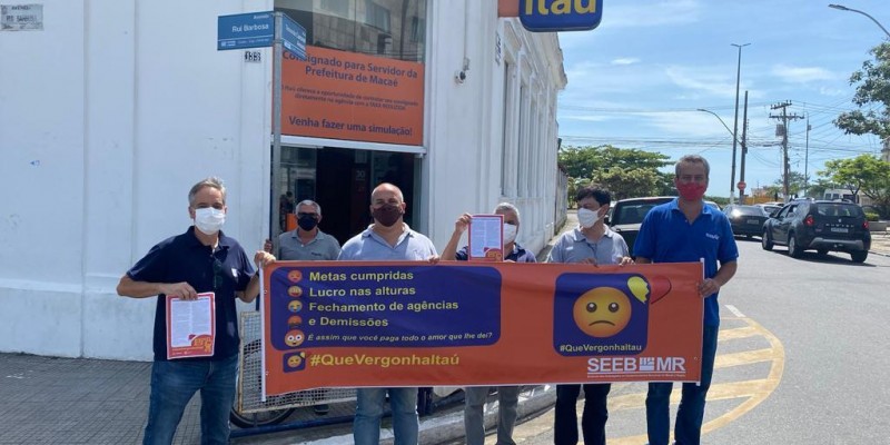 Sindicatos dos Bancários fazem atos pelo país no Dia Nacional de Luta dos Funcionários do Banco Itaú-Unibanco