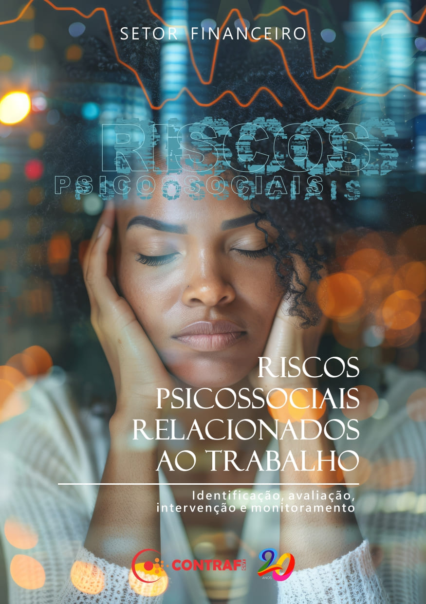 Página 1 da cartilha Sobre Riscos Psicossociais