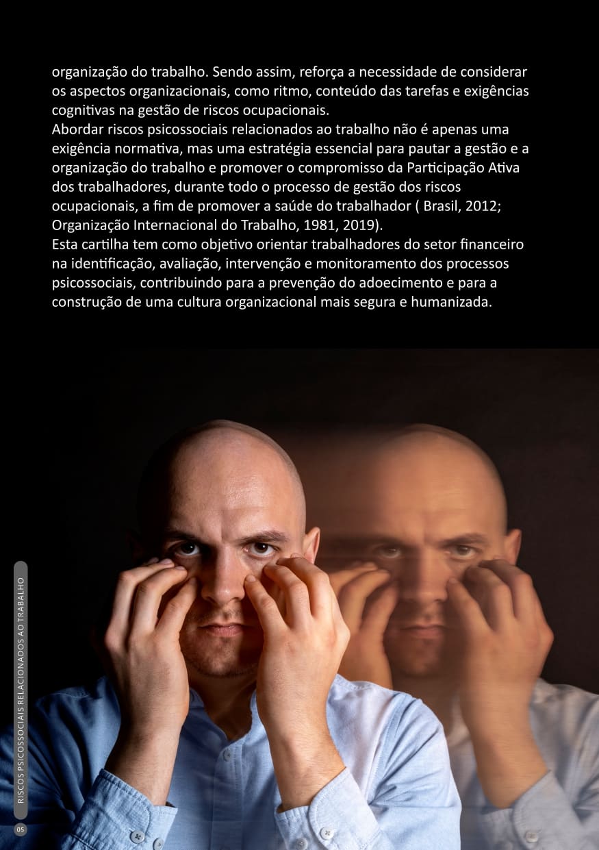 Página 5 da cartilha Sobre Riscos Psicossociais