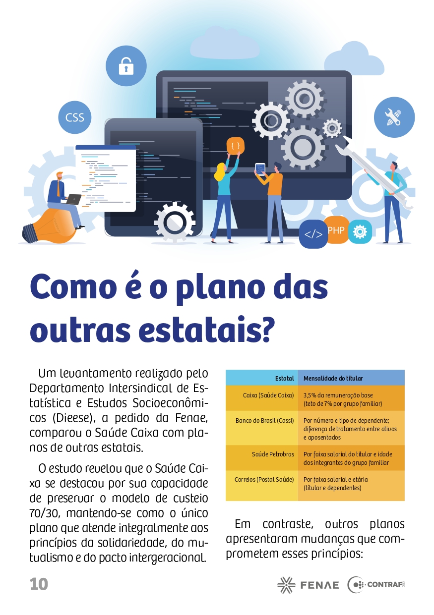 Página 10 da cartilha Saúde Caixa