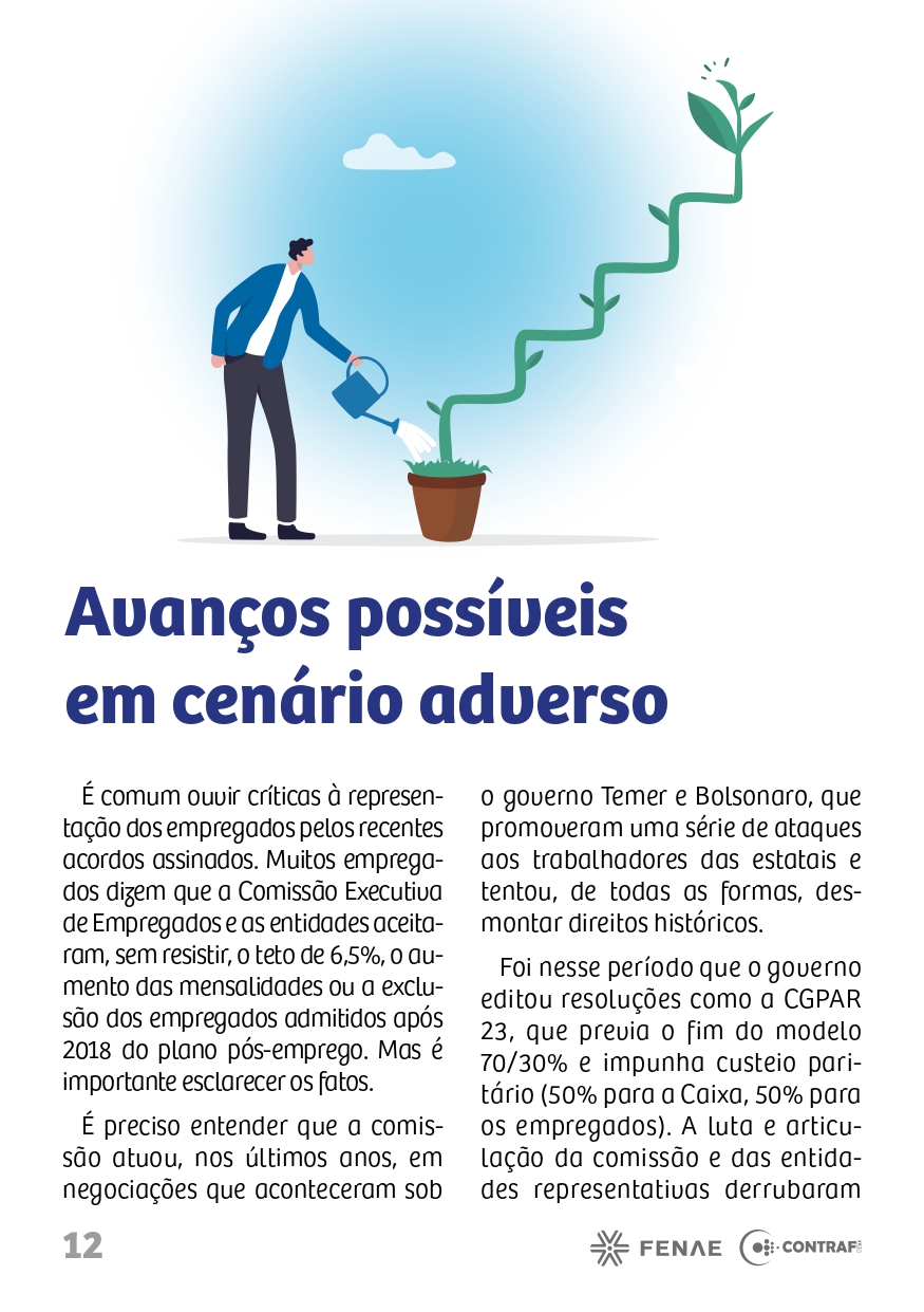 Página 12 da cartilha Saúde Caixa