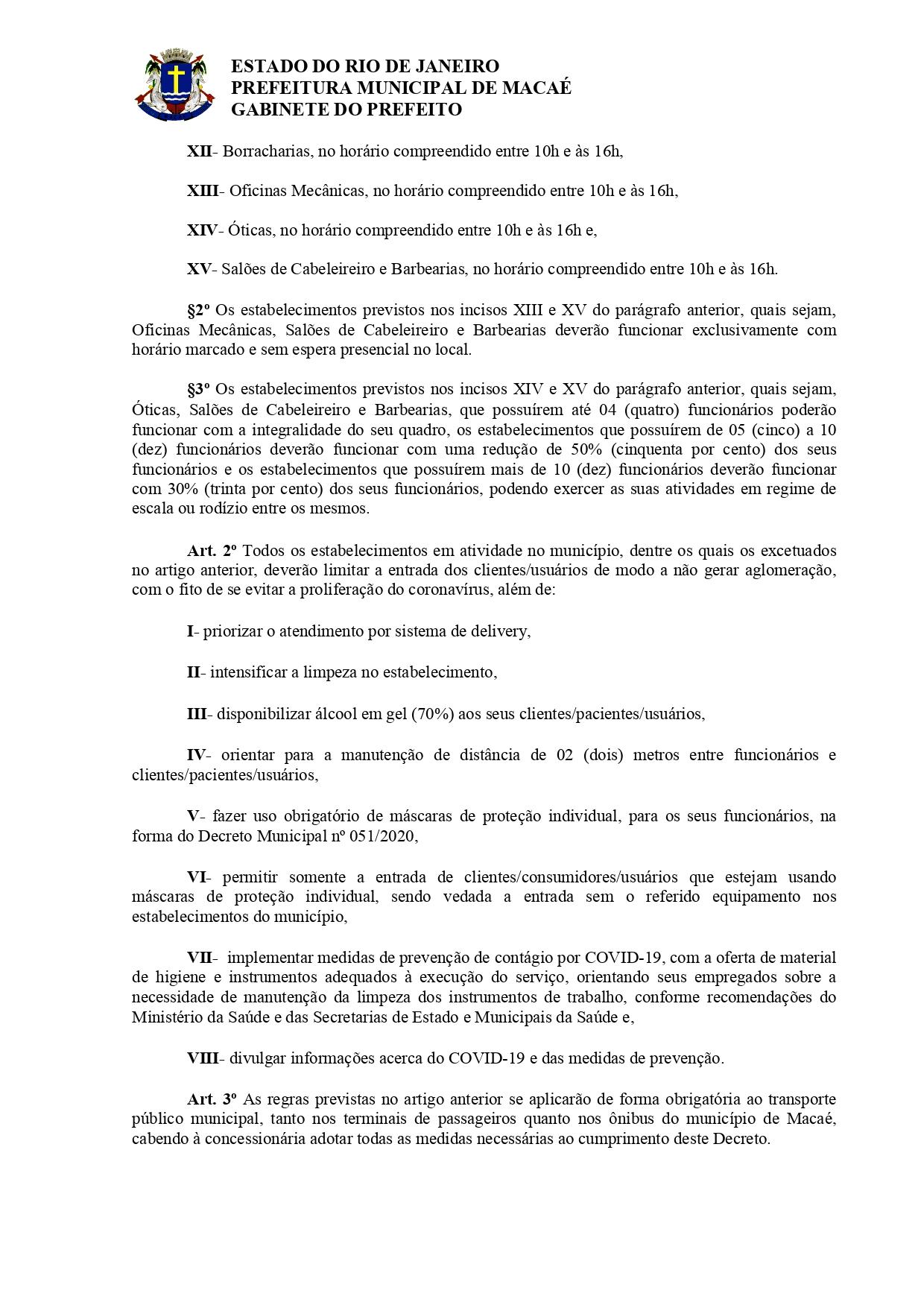 Decreto 062-2020  Uso obrigatório de mascaras pelos clientes