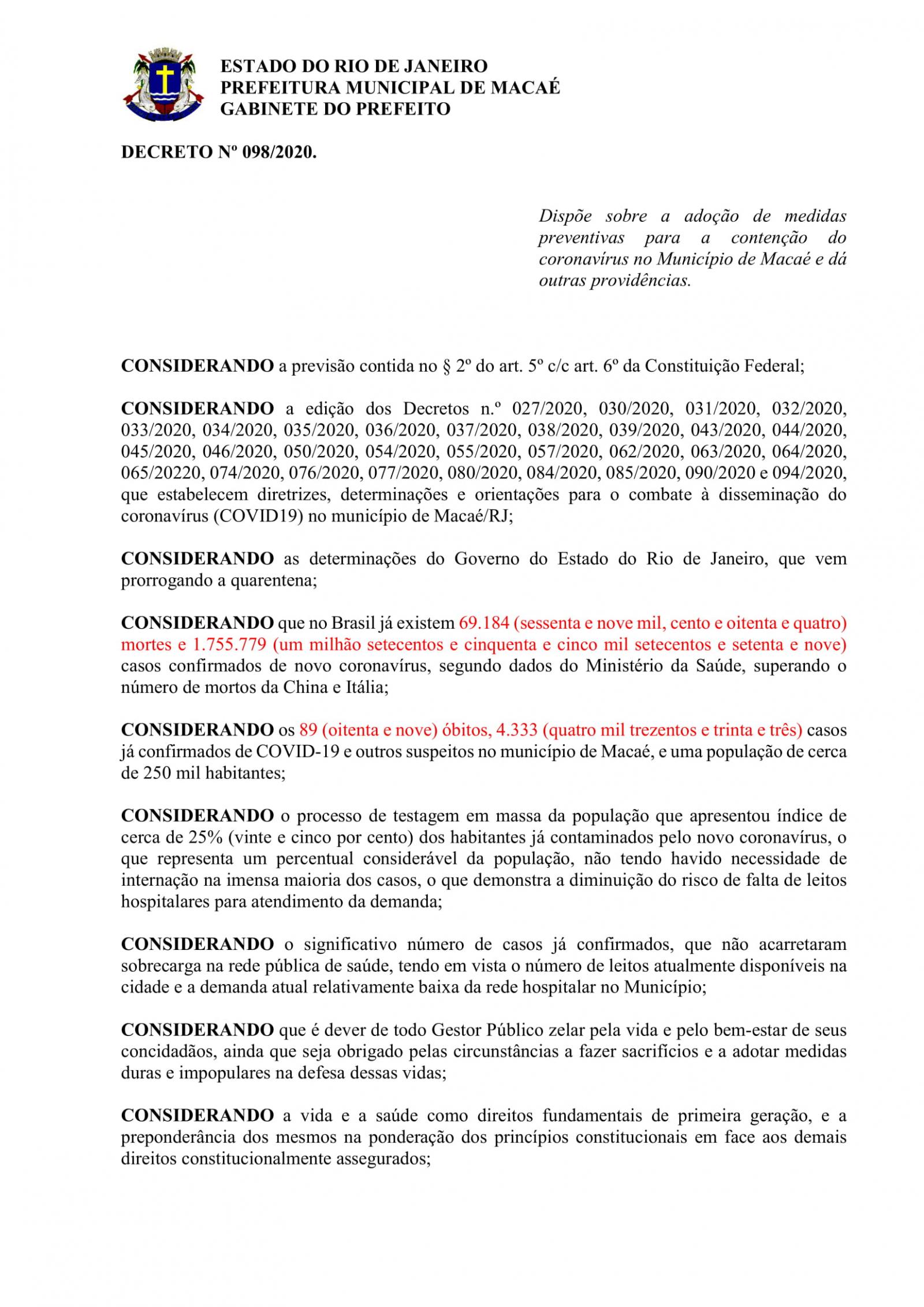 DECRETO Nº 098/2020