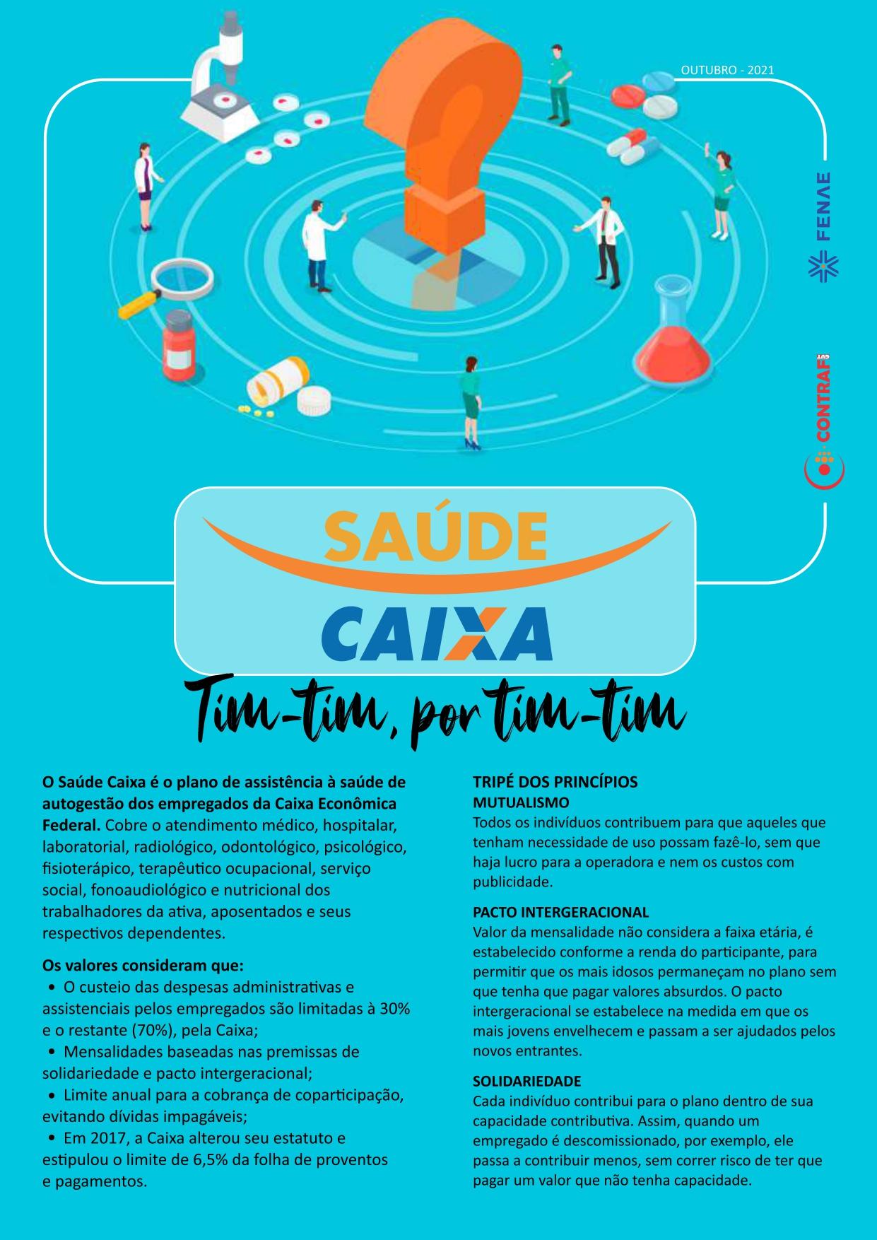 Saúde Caixa: Tim-tim por tim-tim