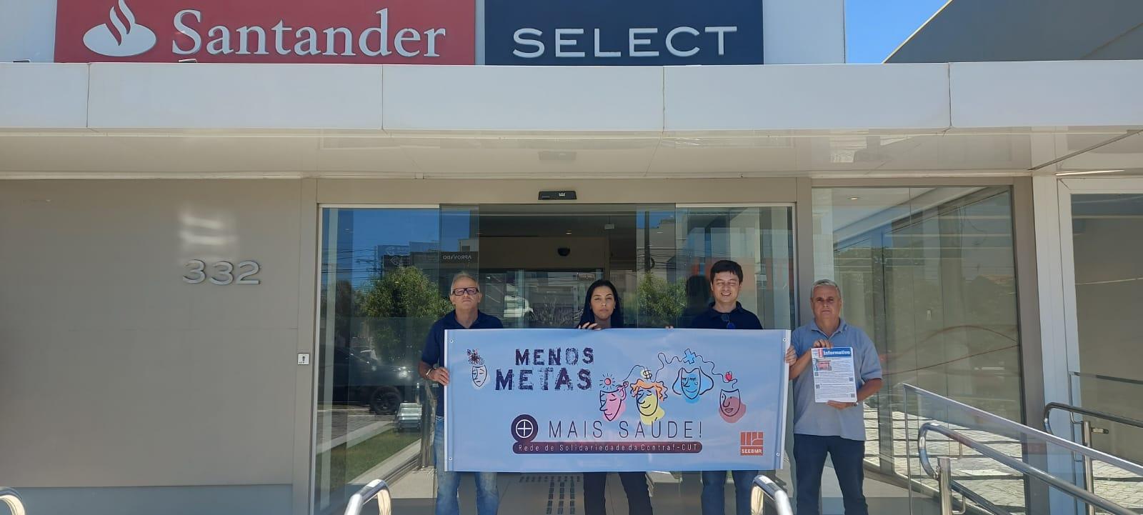Sindicato de Macaé realizou nesta data, (08/11) mais uma ação da Campanha Menos Metas, Mais Saúde