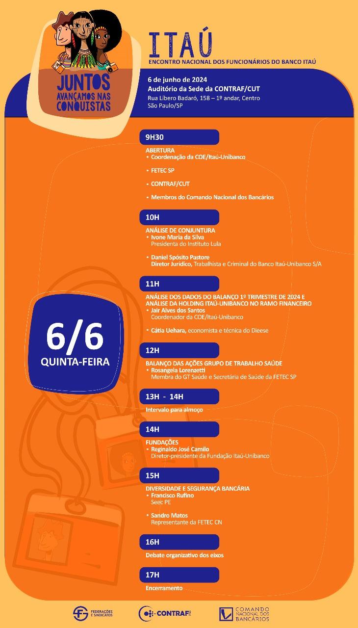 Bancários do Itaú realizam encontro nacional nesta quinta-feira (6)