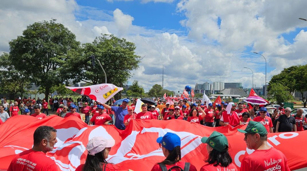 CUT e centrais sindicais ocuparão Brasília pela redução da jornada sem redução salarial, fim da escala 6x1 e outros direitos